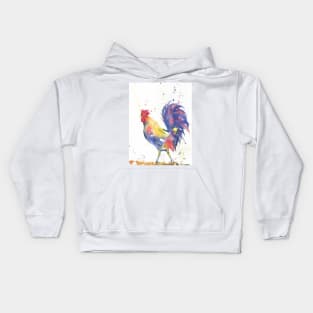 Rainbow Rooster Kids Hoodie